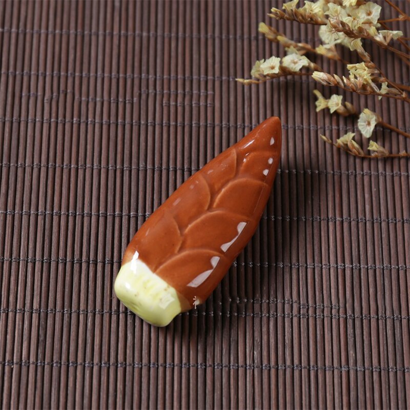 Japanese Style Chopstick Holder Ceramics Chopsticks Rest Vegetable Fruits Shape Fork Shelf Kitchen Tableware