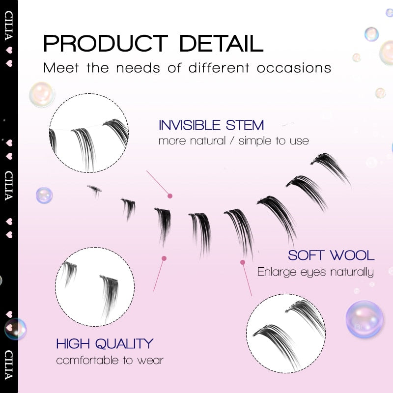 10Pairs Lower Eyelashes Pack Under Eye Lashes Soft Lower Eyelashes 100% Handmade Clear Band Manga Bottom Lashes