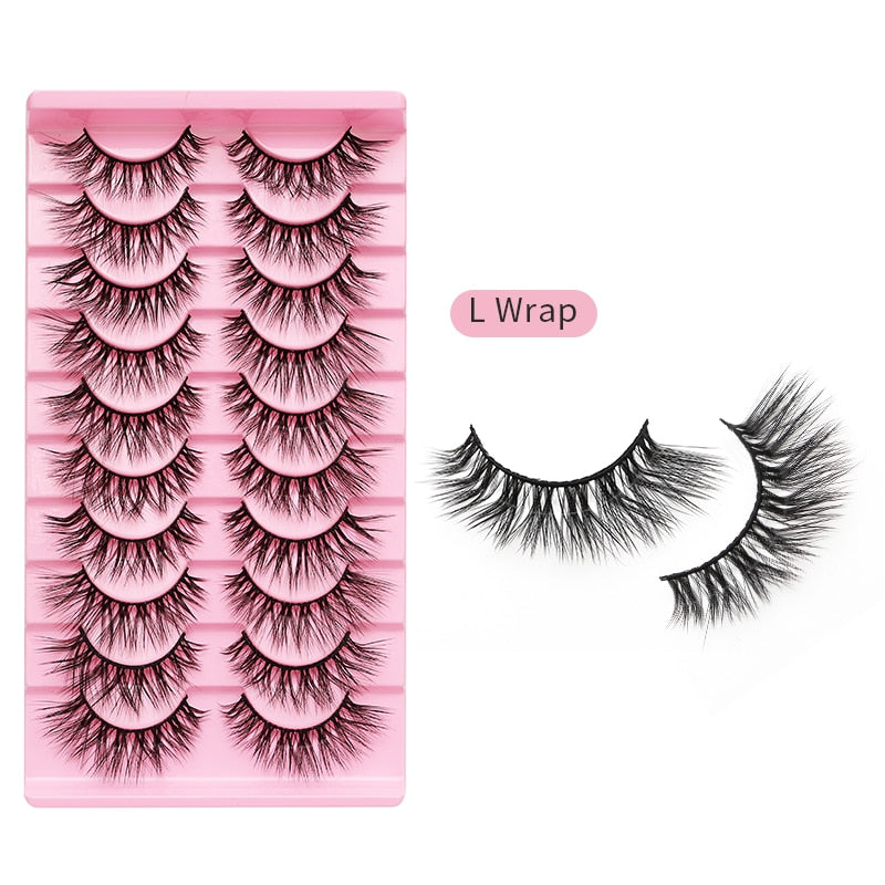 Lash L Warp Full Strip Eyelashes Korean Beauty Manga Lashes Fluffy