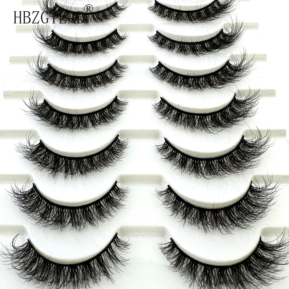 10pairs eyelashes soft fluffy lashes false eyelashes dramatic 3d mink lashes lash extension 3d cilios faux cils