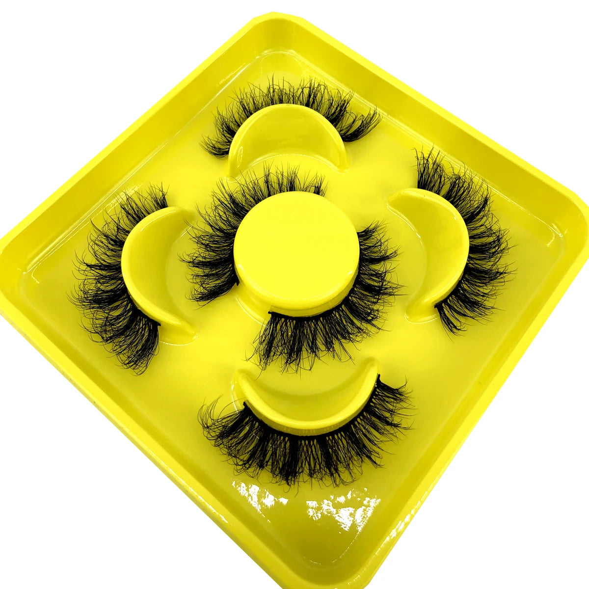 3 Pairs 3D Faux Mink Lashes Fluffy Soft Full Thick Wispy Natural short False Eyelashes Curly lashes furry eyelashes