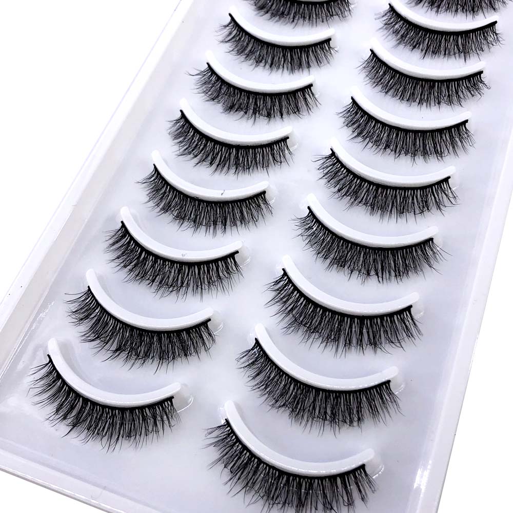 10pairs eyelashes soft fluffy lashes false eyelashes dramatic 3d mink lashes lash extension 3d cilios faux cils