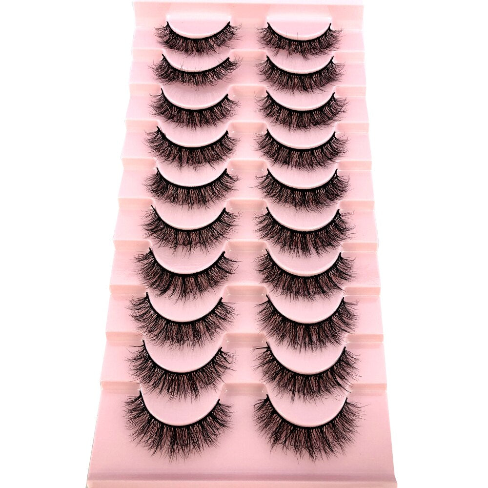 10 Pairs Natural False Eyelashes Fake Lashes Long 3d Mink Lashes Extension Eyelash Mink Eyelashes