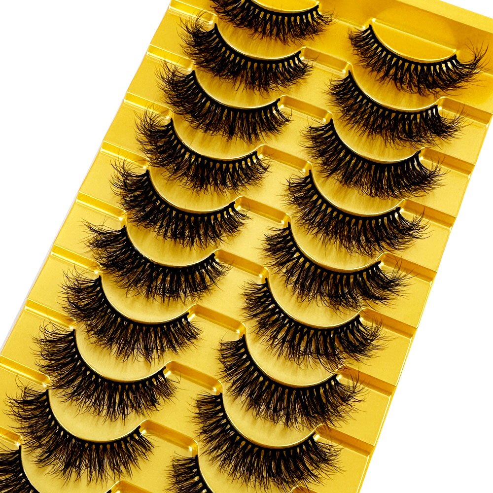 Cat Eye Lashes 5D fluffy Mink Eyelashes Winged End Eye Elongated Eyelashes Fake Lashes Soft Natural long Full Strip Lashes