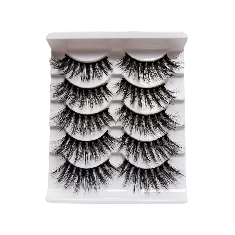 7 Pairs Faux Mink Eyelashes Long Lasting Fluffy Mink Lashes Dramatic Volume lashes Extension Thick Long