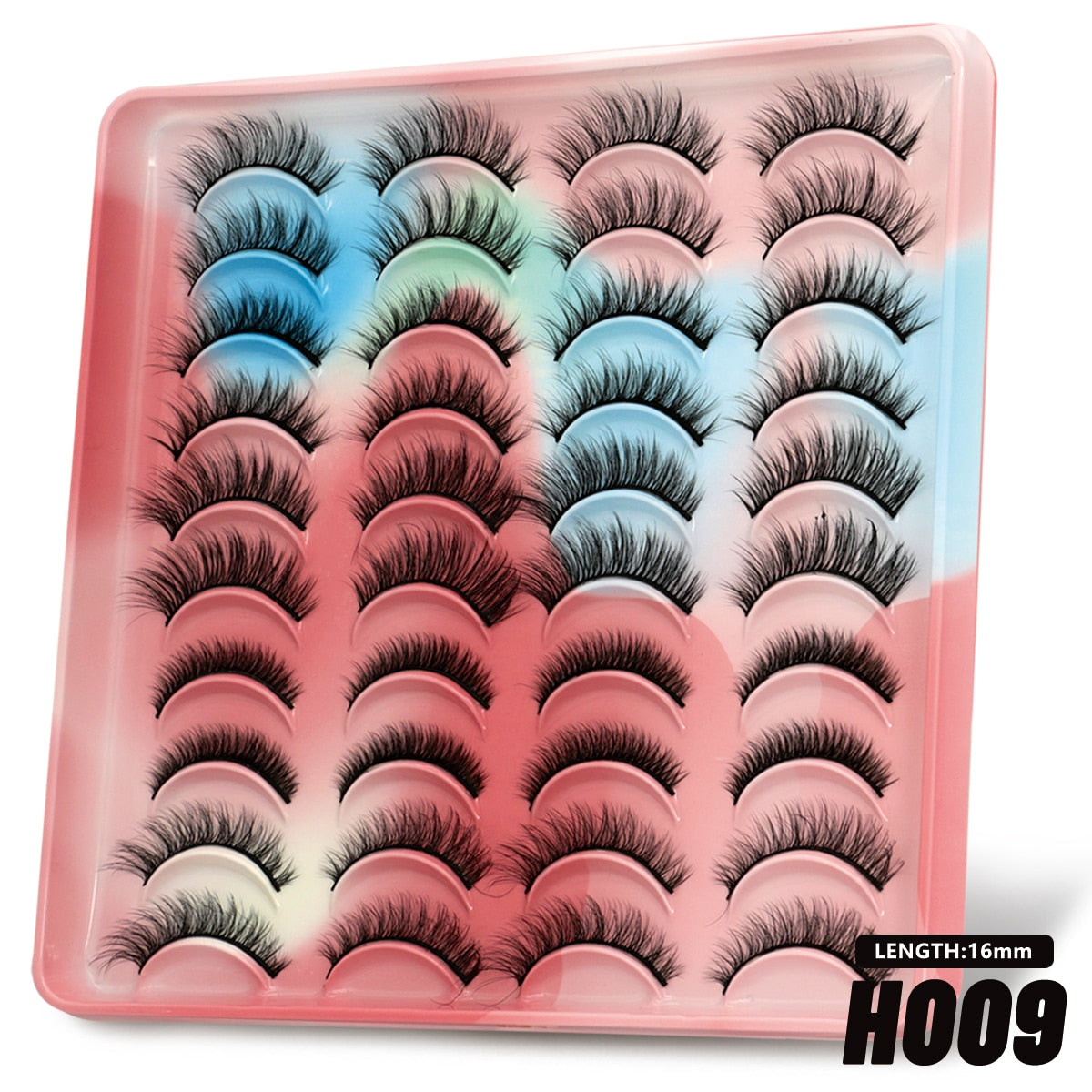 Russian Strip Lashes 5/10/20 Pairs Fluffy Mink Lashes 3D False Eyelashes Russian Eyelashes D Curl Fake Eyelashes
