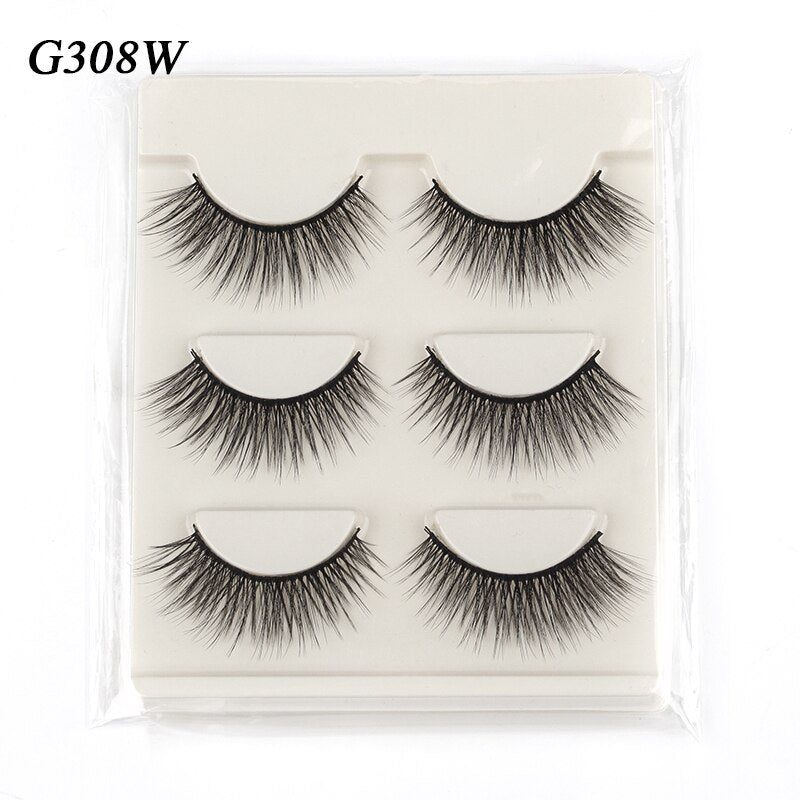 False Eyelashes 3/5pairs Cat Eyes lash Natural Long Full Strip Lashes Handmade Wispy 3d Mink Faux Cils Extension