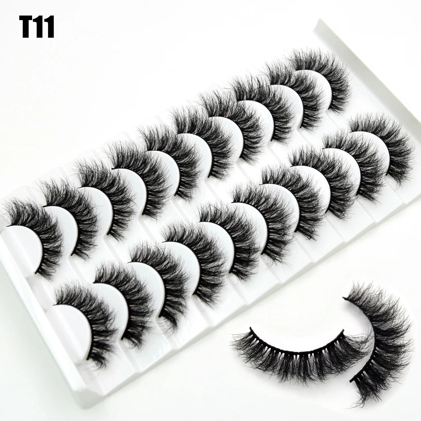3/10 Pair Eyelashes 3D Faux Mink Lashes Wispy Natural Long False Eyelashes Wholesale Mink Lashes Reusable LasheS