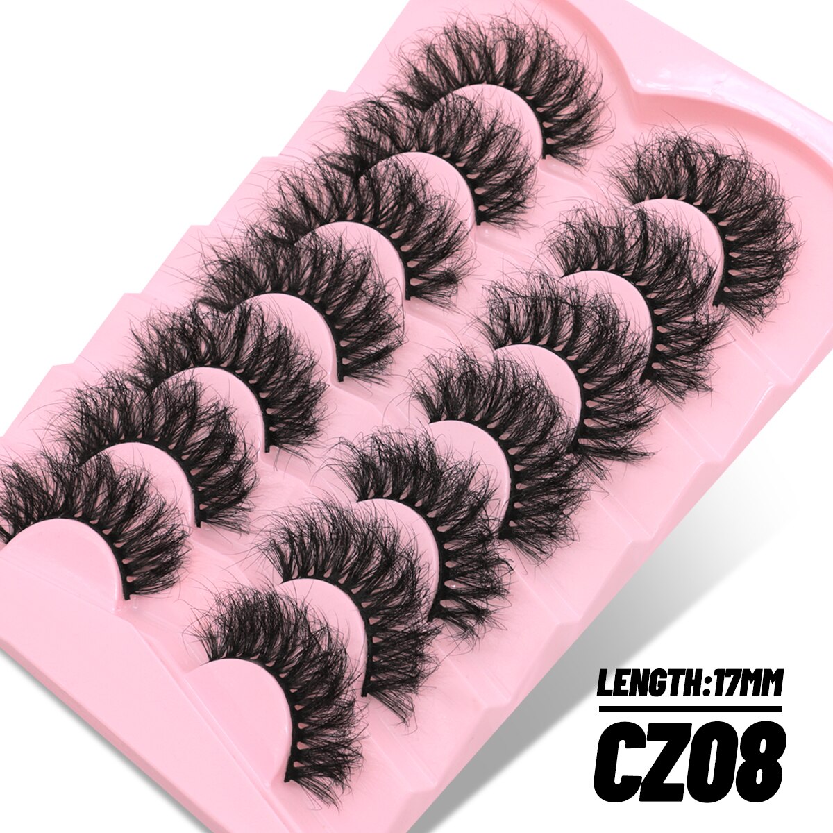 7 Pairs Fluffy Mink Lashes Eyelashes Thick Long Faux Mink Eyelashes Long Lasting Dramatic Volume lashes Extension