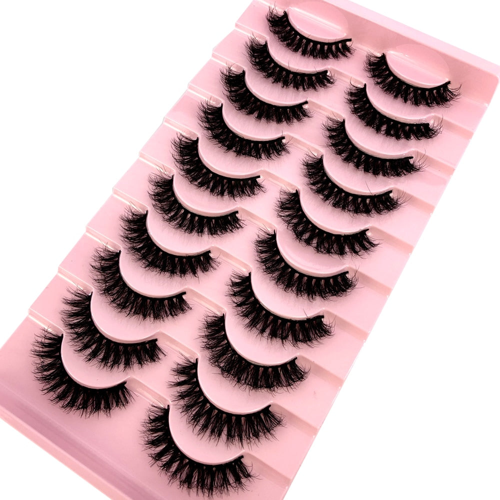 10 Pairs Natural False Eyelashes Fake Lashes Long 3d Mink Lashes Extension Eyelash Mink Eyelashes