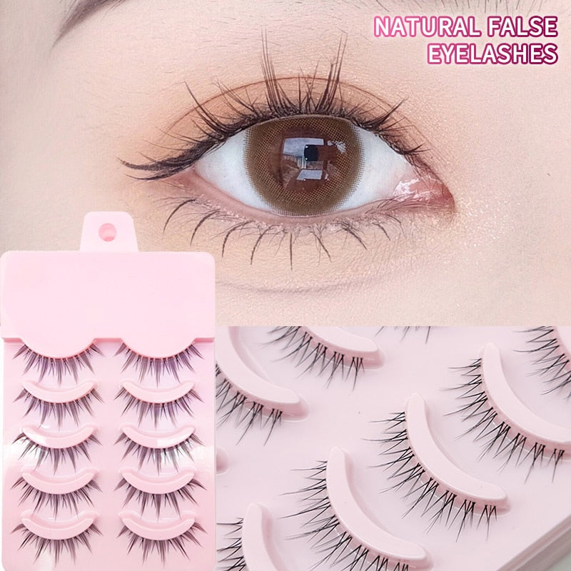 Manga Lash Eyelashes Lashes Wispy Mink Eyelashes Cosmetics Korean Style Soft Natural Lashes