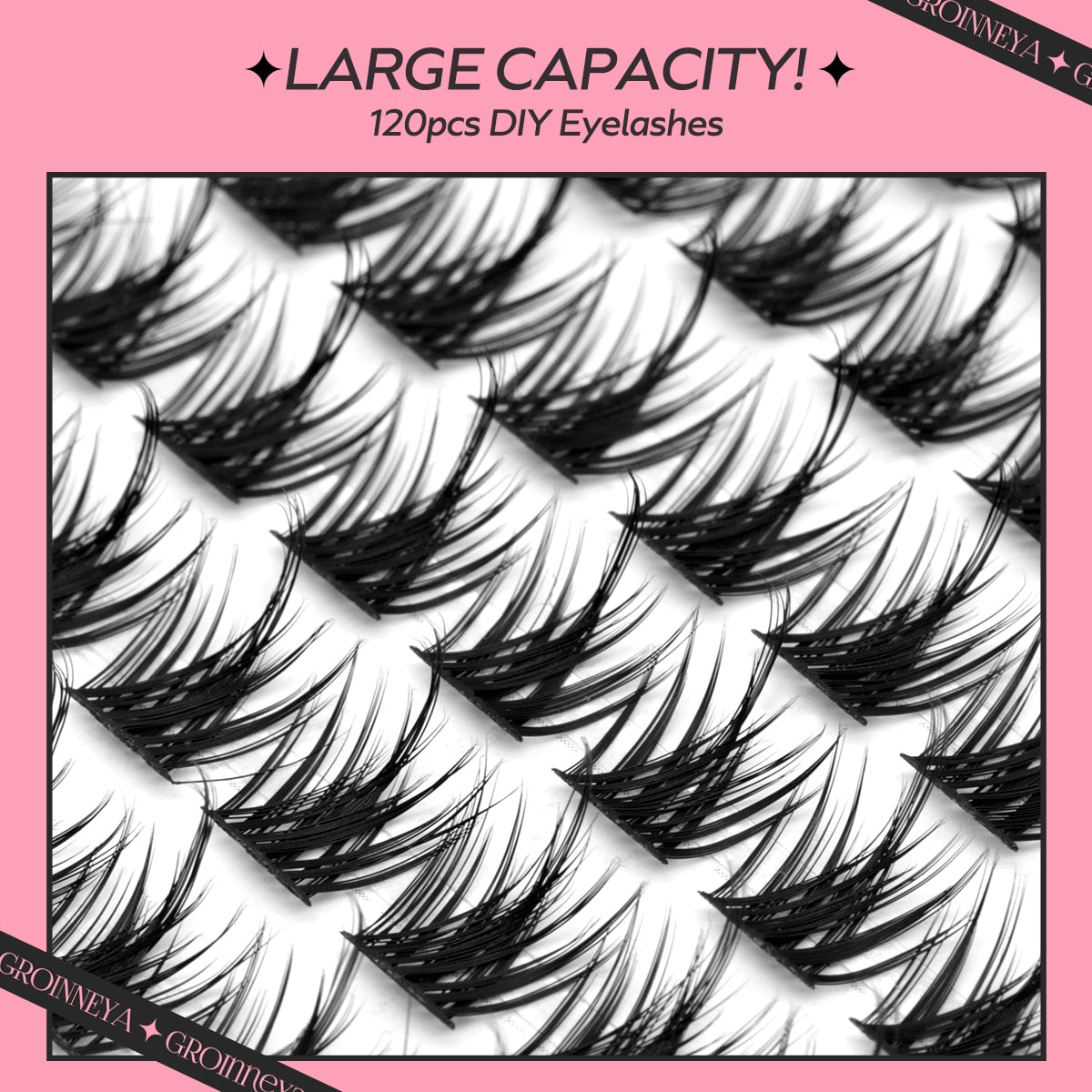 DIY Lashes 120 pcs Eyelash Extension C Curl Long Individual Lashes Mixed Tray Faux Mink Lash Clusters Extensions