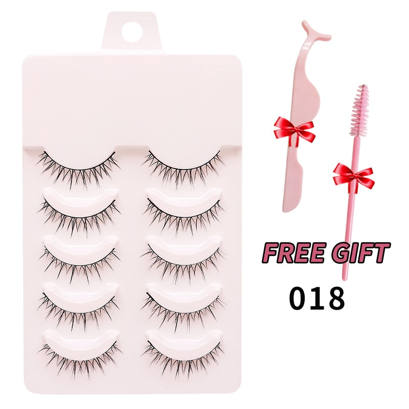 Manga Lash Eyelashes Lashes Wispy Mink Eyelashes Cosmetics Korean Style Soft Natural Lashes