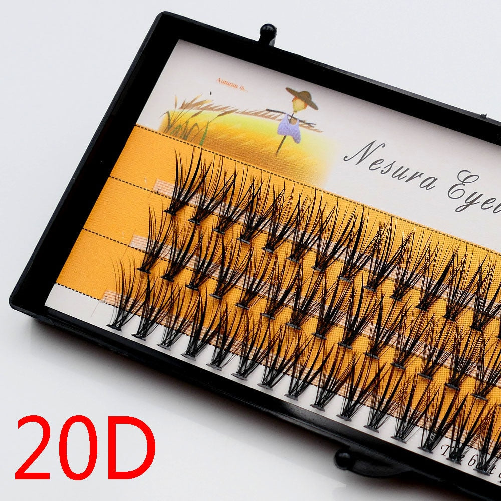 1box/60 bundles 20/30D fake eyelashes imitation mink Individual Eyelash Natural Thick lashes Eyelash Extensions