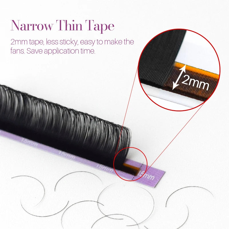 Easy Fanning Eyelash Extensions Soft and Nature Thin Tip Eyelash Make up Tool Eyelash Extension Lash and Lashes
