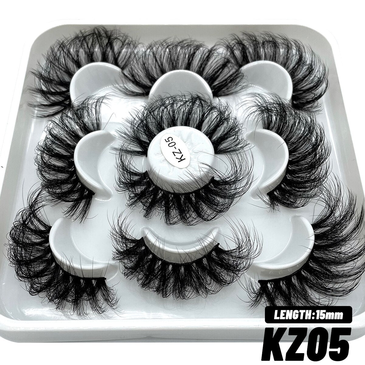 5/10 pairs 3D Faux Mink Eyelashes Long Lasting Fluffy Mink Lashes Dramatic Volume Lashes Extension Thick Long