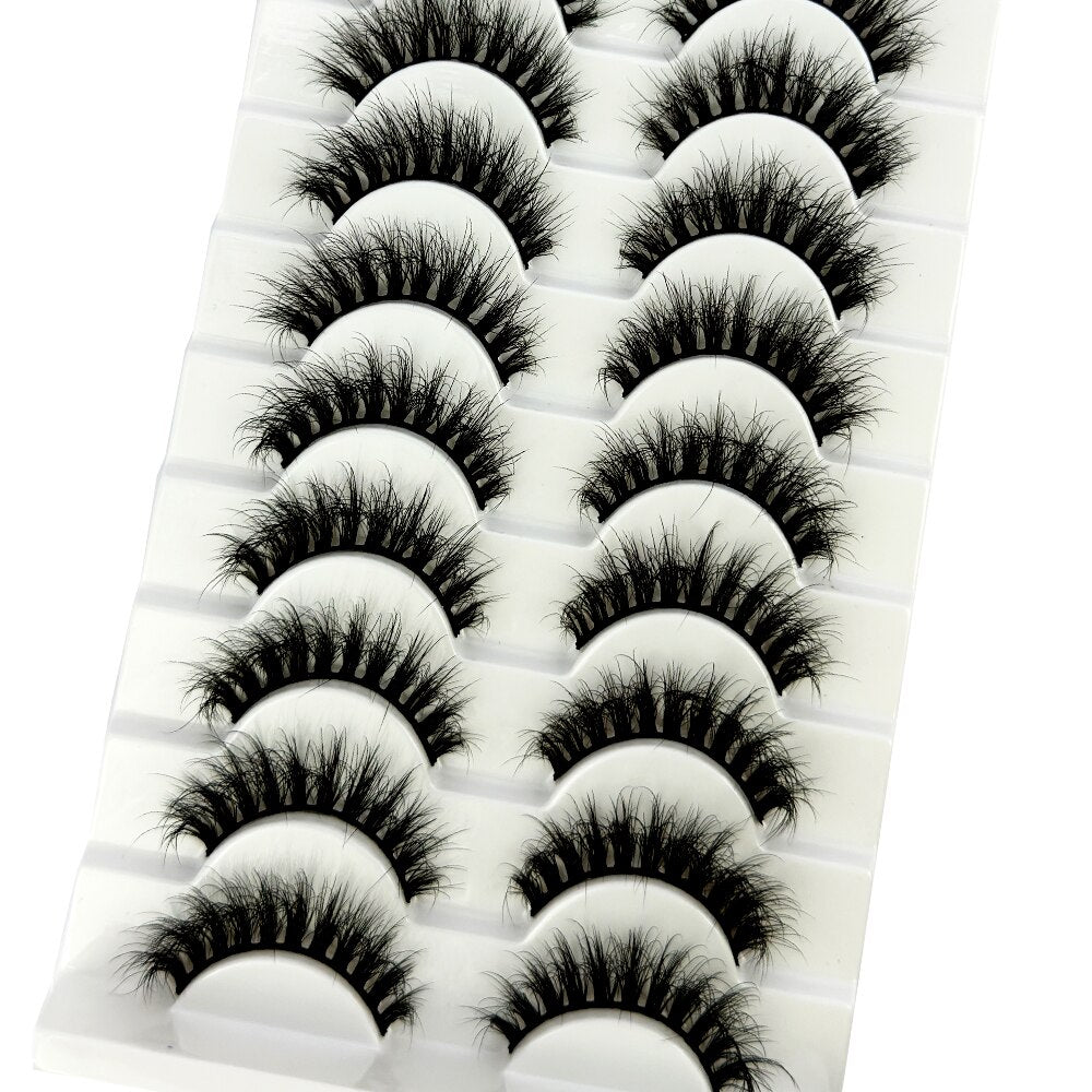 10pairs eyelashes soft fluffy lashes false eyelashes dramatic 3d mink lashes lash extension 3d cilios faux cils