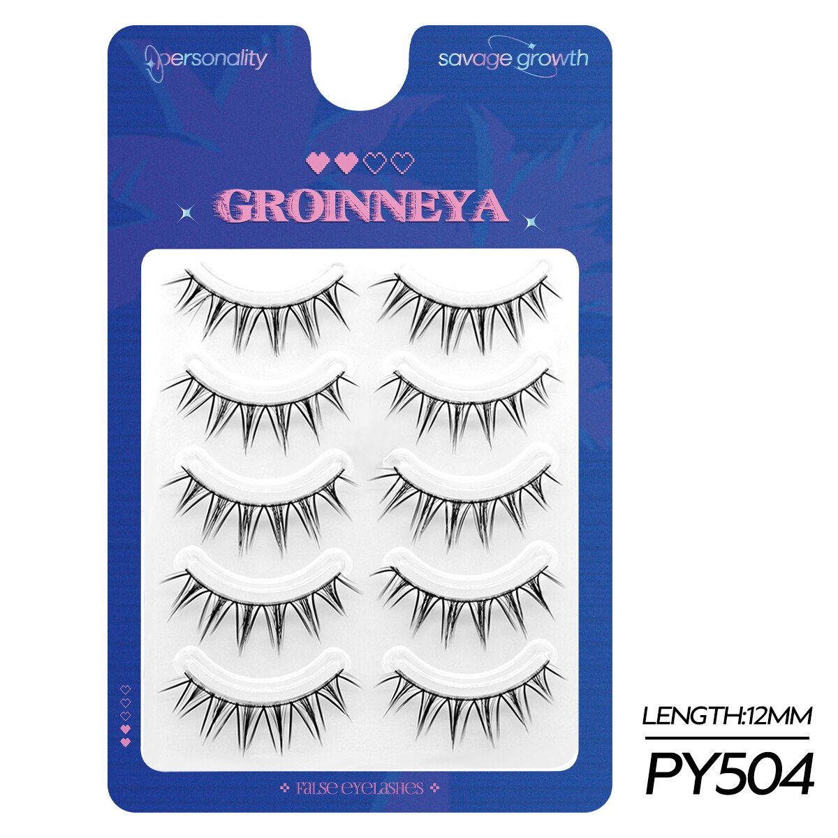 Cat EyeLashes 5 pairs Short Fluffy Eyelashes Soft Natural long Strip Lashes Winged End Eye Elongated Lashes