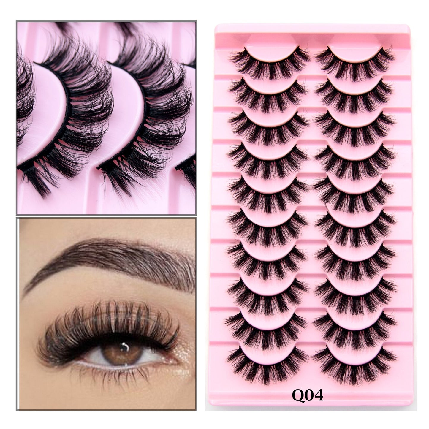 Lashes 3/5/10 pairs 3D Faux Mink Lashes Wispy Natural False Eyelashes Dramatic Volume Lashes Eyelash Extension