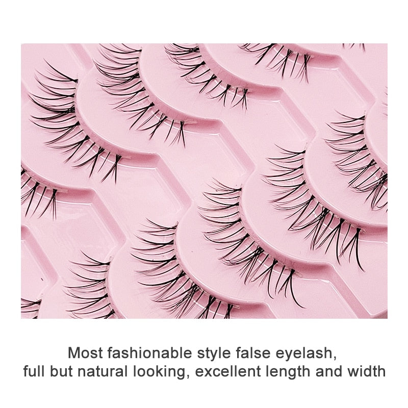 Cosmetics Natural Lashes Manga Full Strip Lashes Eyelash Extension Lashes Mink Fluffy Cat Eye