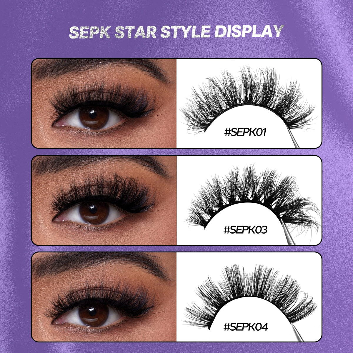 Cat Eye Lashes Fluffy Volume Mink False Eyelashes Winged End Eye Elongated Eyelashes 3D Mink Lashes Thick Fake Eyelash