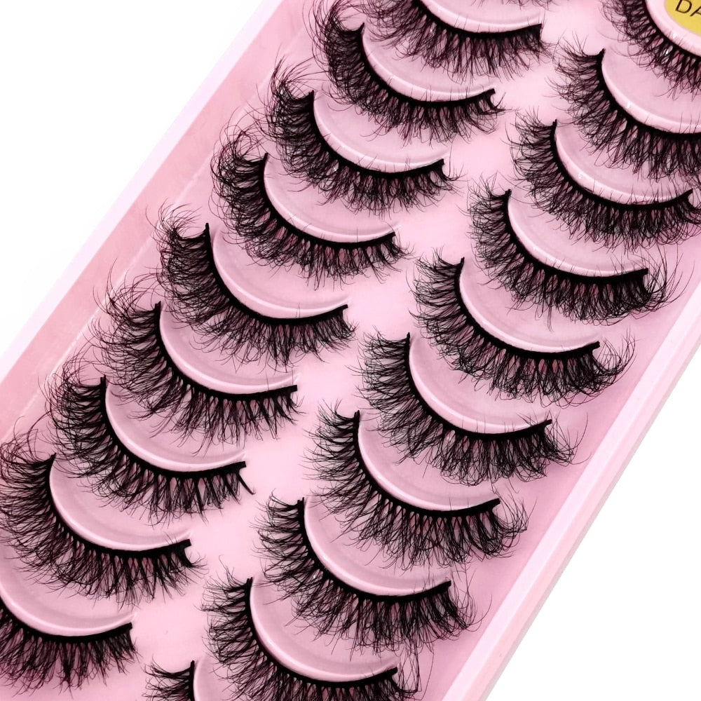 10 Pairs Natural False Eyelashes Fake Lashes Long 3d Mink Lashes Extension Eyelash Mink Eyelashes