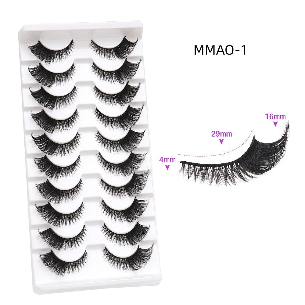 Cat Eye Lashes Winged End Eye Elongated Eyelashes Faux Mink Eyelashes Fake Fox Eye Lashes Soft Natural Long Lashes Cils
