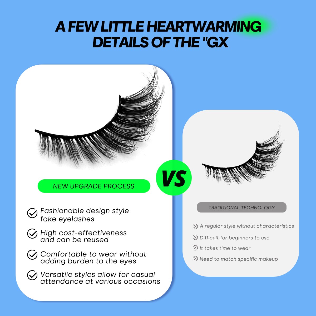 5/7 Pairs Cat Eye Lashes Faux Mink Eyelashes Winged End Eye Elongated Eyelashes Fake Lashes Fluffy long Full Strip