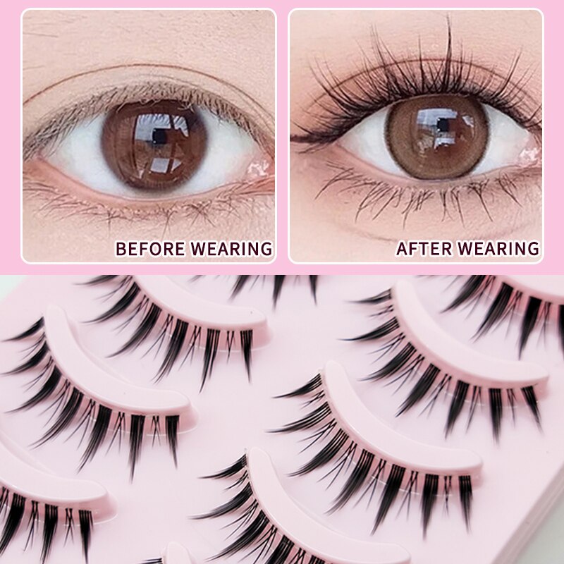 Manga Lash Eyelashes Lashes Wispy Mink Eyelashes Cosmetics Korean Style Soft Natural Lashes