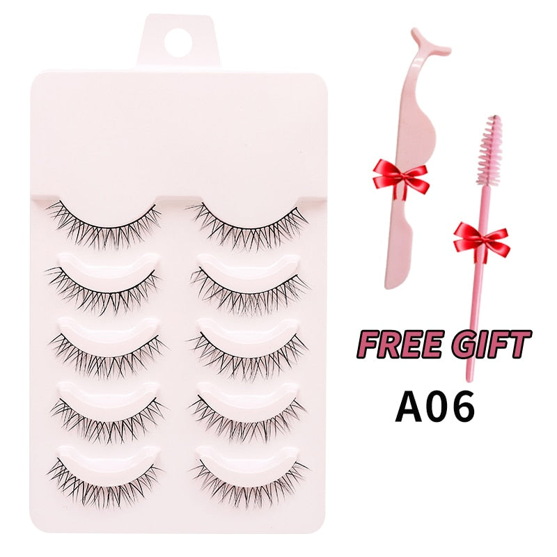 Manga Lash Eyelashes Lashes Wispy Mink Eyelashes Cosmetics Korean Style Soft Natural Lashes