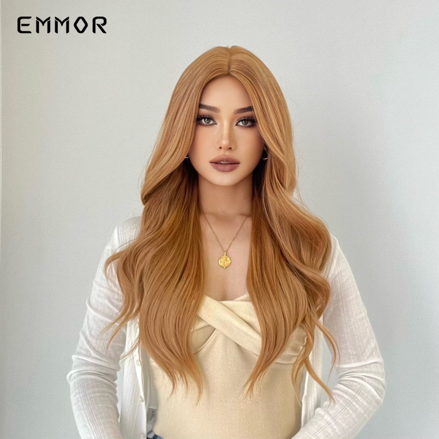 Synthetic Wigs Long Wavy Blonde Natural Hair Wigs for Women Cosplay Wigs Heat Resistant Fiber Hair Wig