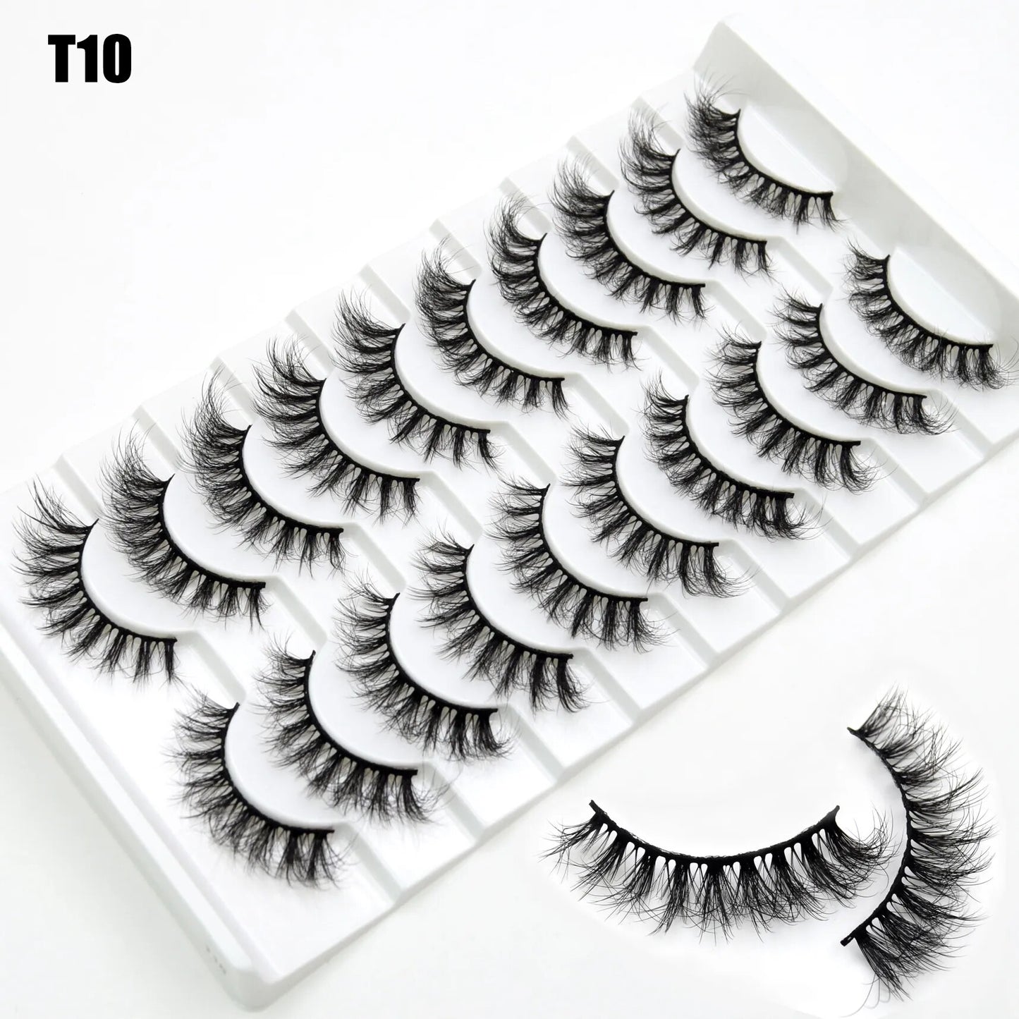 3/10 Pair Eyelashes 3D Faux Mink Lashes Wispy Natural Long False Eyelashes Wholesale Mink Lashes Reusable LasheS