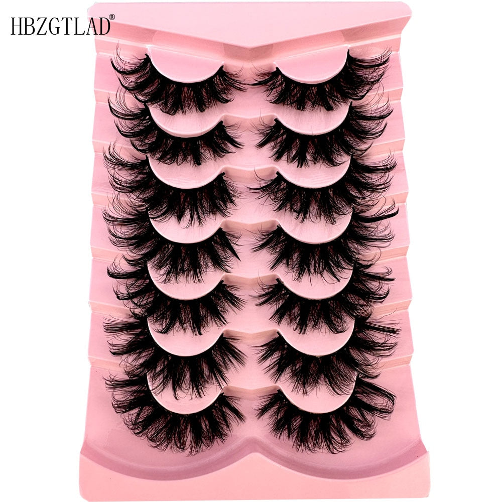 20-25mm Mink Lashes 3D Fluffy Cruelty free Natural Mink Lashes Cross Volume False Eyelashes Cat Eye Eyelash Extension