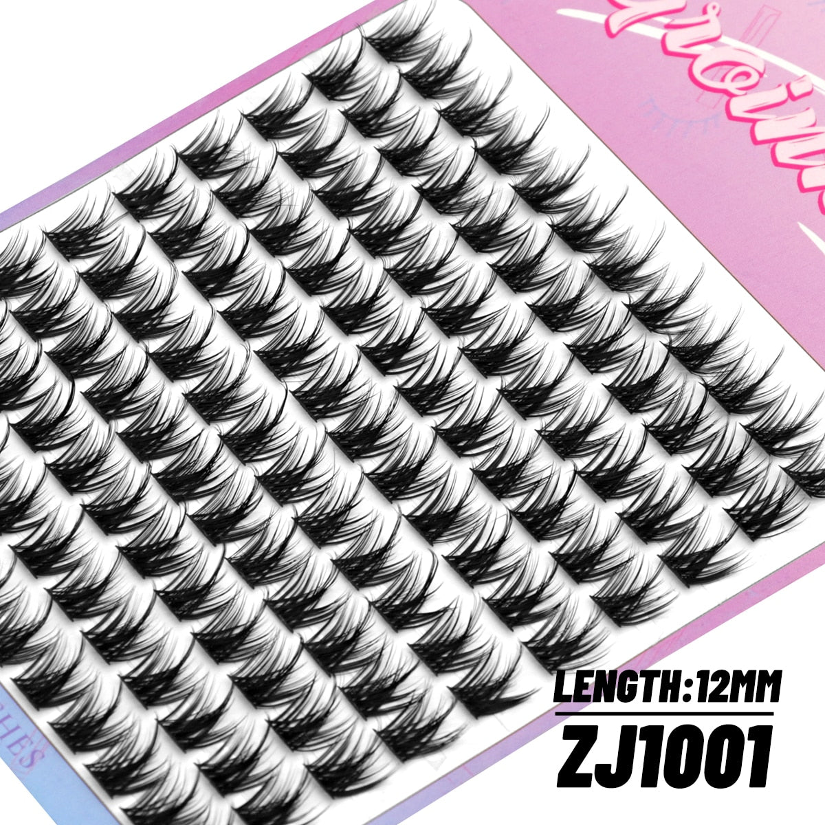 DIY Lashes 120 pcs Eyelash Extension C Curl Long Individual Lashes Mixed Tray Faux Mink Lash Clusters Extensions