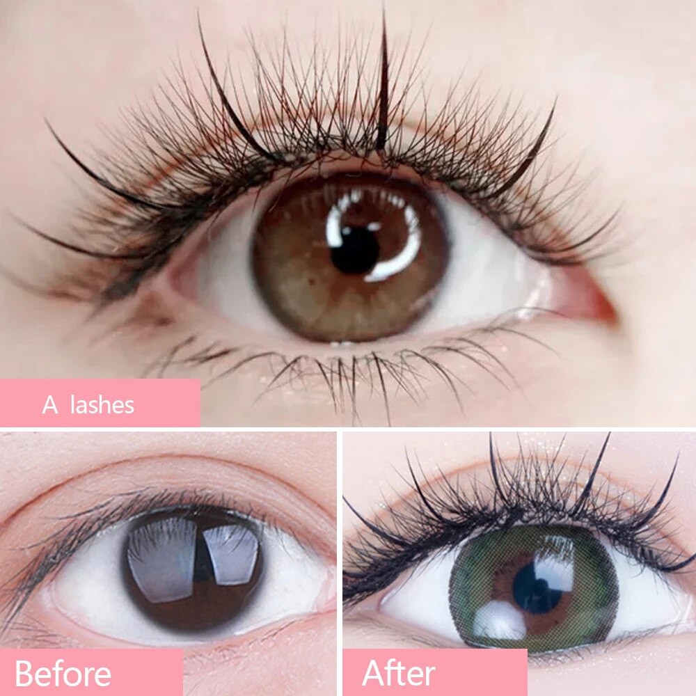 A/M Shape Premade Eyelashes Individual Lashes Cluster Spikes Lash Wispy Premade Russian Natural Fluffy False Eyelashes