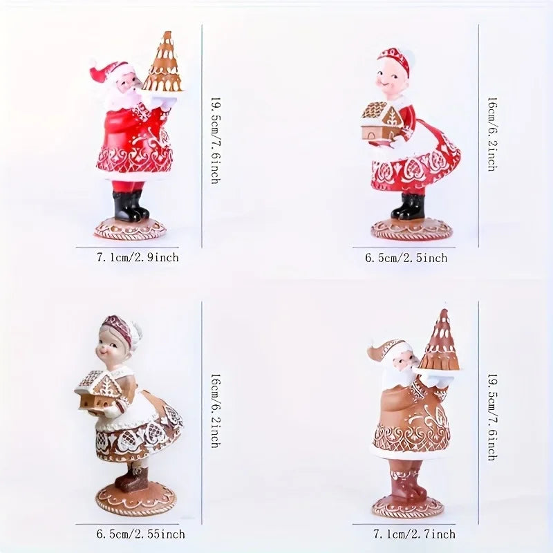 1pc Christmas Couples Sets Resin Ornaments Christmas Gifts Resin Ornaments Crafts Decoration