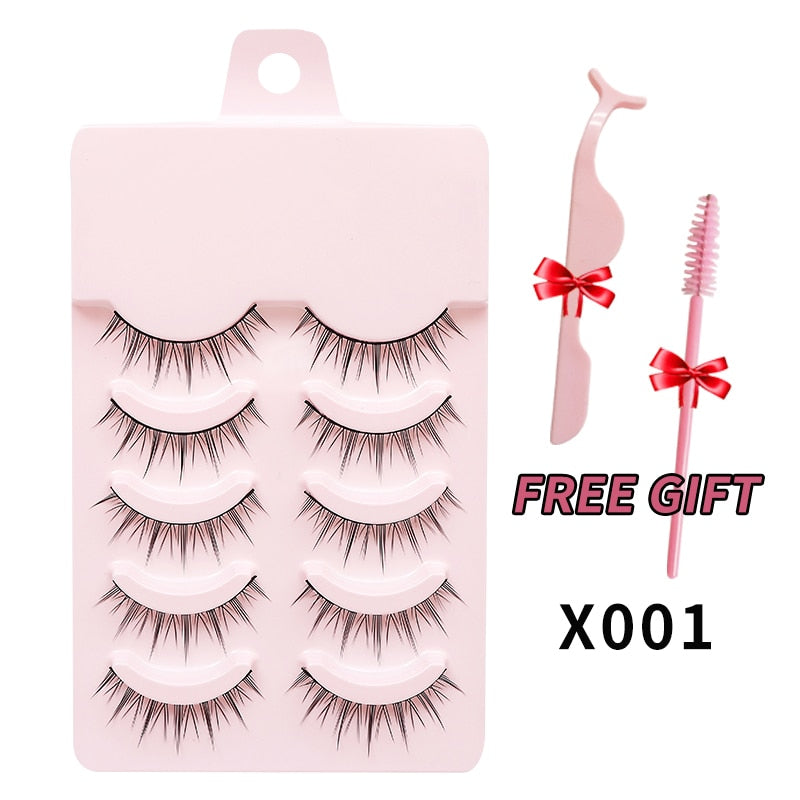 Manga Lash Eyelashes Lashes Wispy Mink Eyelashes Cosmetics Korean Style Soft Natural Lashes