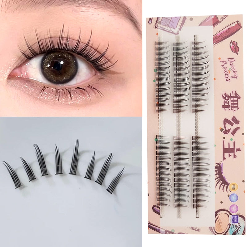 Manga Natural Lashes False Eyelashes Cos Handmade Devil Big Eyes Cluster False Lashes Eyelashes Extension