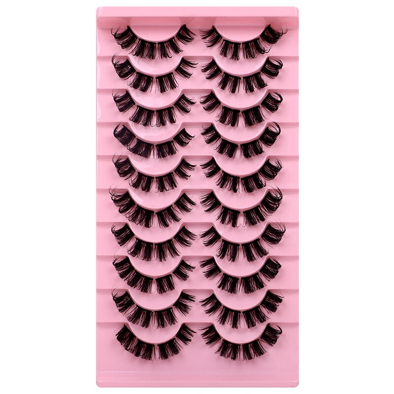 Natural Cluster Lashes Extensions Wispy False Eyelashes Fake Lashes 3D Strips Eyelash Extensions DIY Lashes 10 Pairs