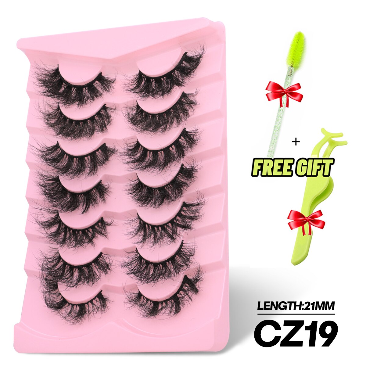 5/7 Pairs Eyelashes Long Lasting Fluffy Wispy Natural Mink Lashes Dramatic Volume lashes Extension Thick Long