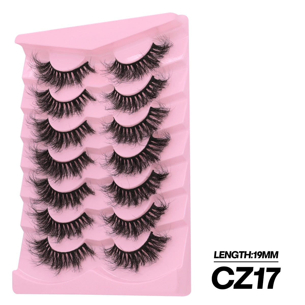 5/7 pairs 3D Mink Lashes Faux Mink Fluffy Lash Winged End Eye Elongated Fake Lashes Soft Eyelashes