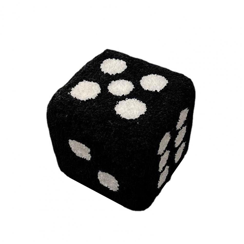 Mobile Furniture Change Shoe Stool Cubic Imitation Lamb Wool Funny Shoes Stool Bedroom Decorative Dices Stool for Living Room