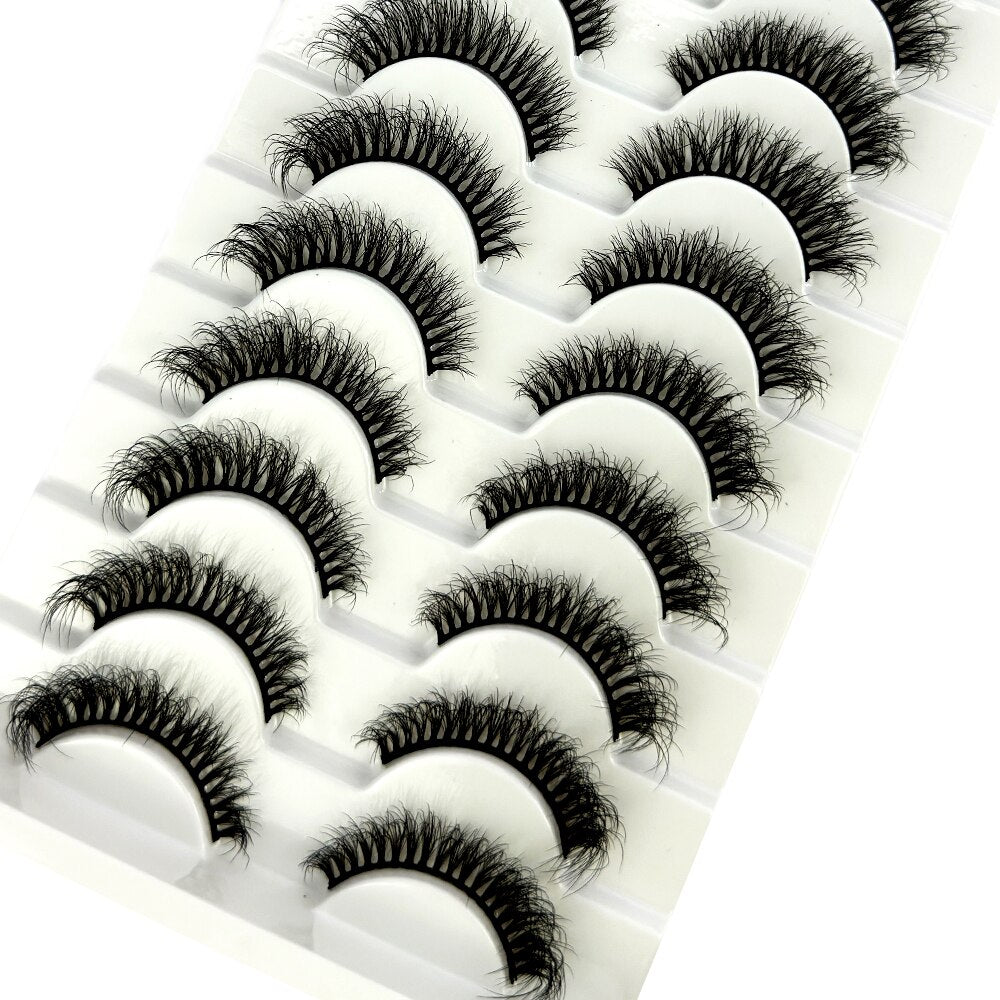10pairs eyelashes soft fluffy lashes false eyelashes dramatic 3d mink lashes lash extension 3d cilios faux cils