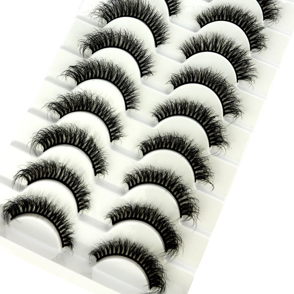 10pairs eyelashes soft fluffy lashes false eyelashes dramatic 3d mink lashes lash extension 3d cilios faux cils