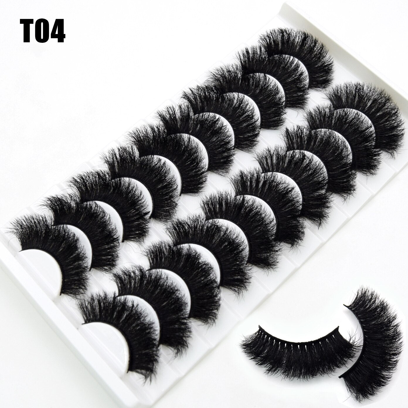3/10 Pair Eyelashes 3D Faux Mink Lashes Wispy Natural Long False Eyelashes Wholesale Mink Lashes Reusable LasheS