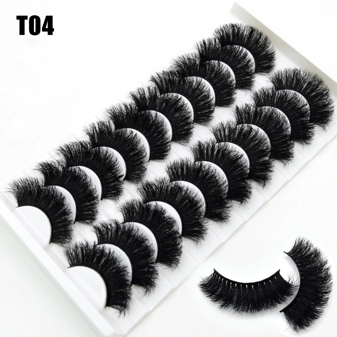 3/10 Pair Eyelashes 3D Faux Mink Lashes Wispy Natural Long False Eyelashes Wholesale Mink Lashes Reusable LasheS