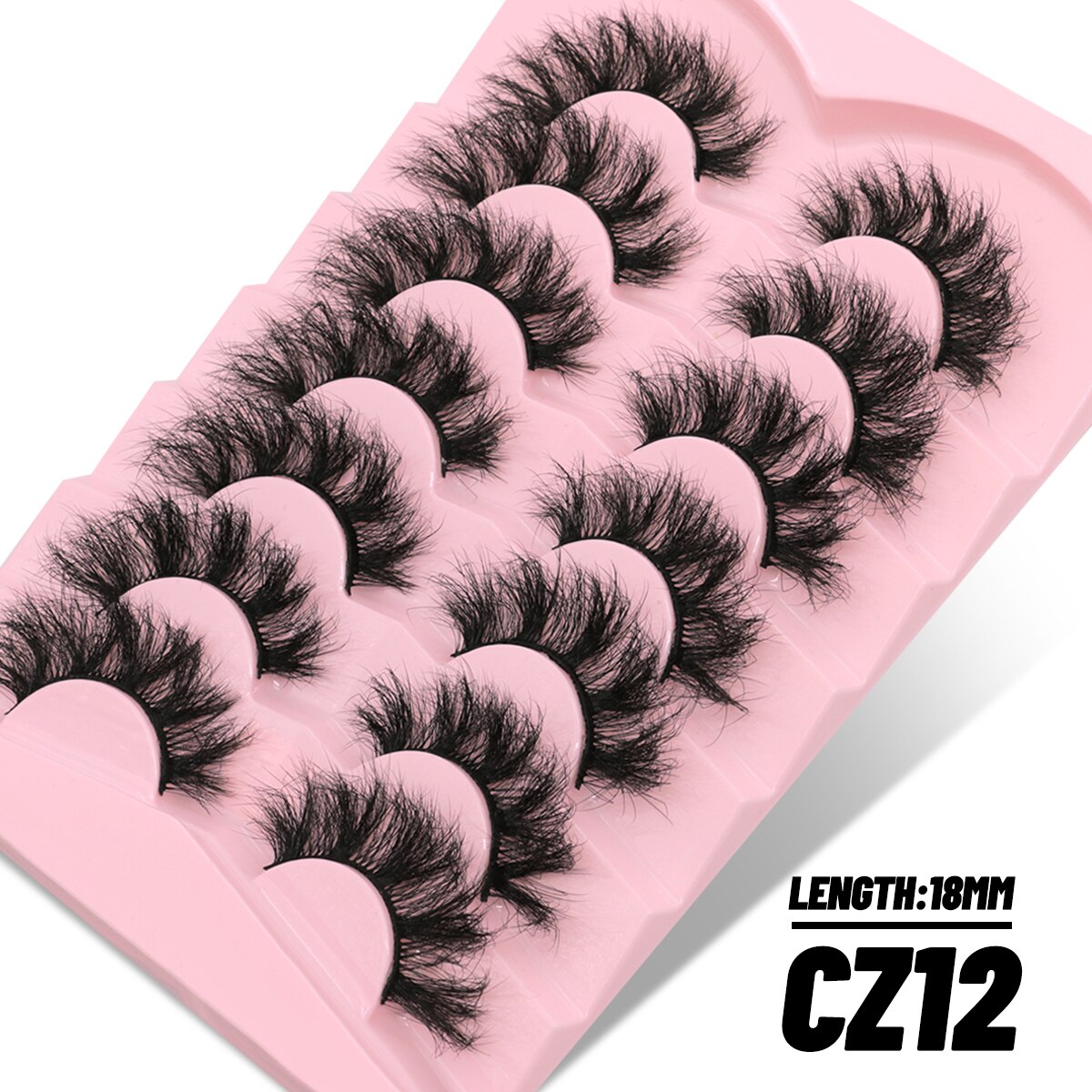 7 Pairs Fluffy Mink Lashes Eyelashes Thick Long Faux Mink Eyelashes Long Lasting Dramatic Volume lashes Extension
