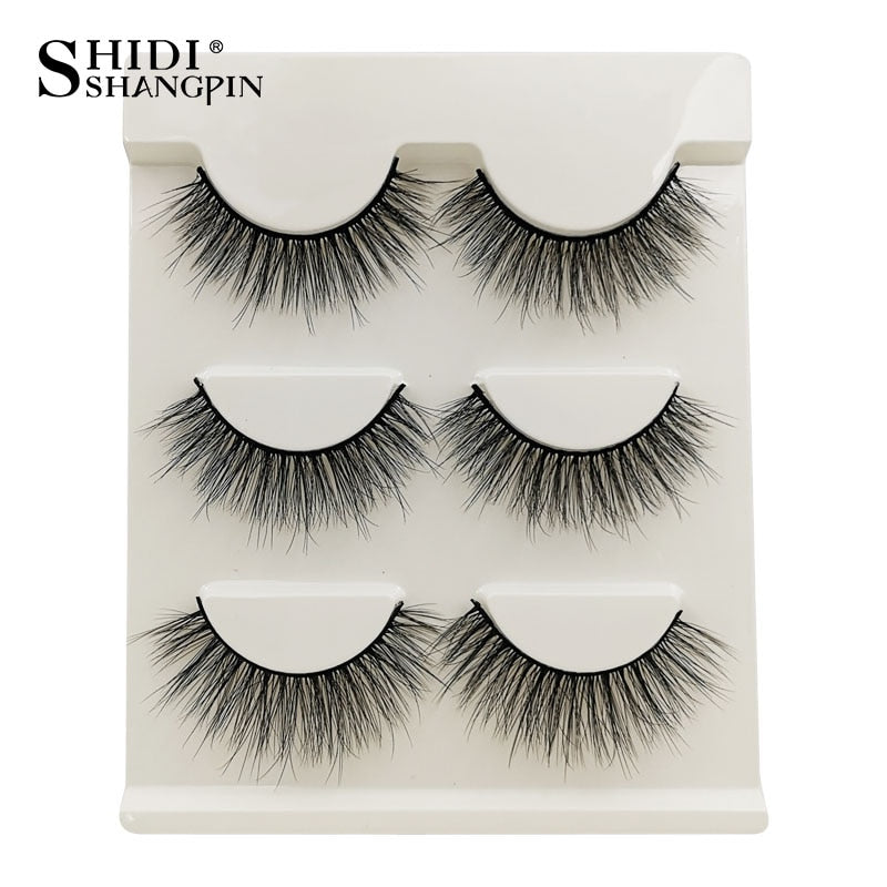 Manga Lashes 3/5/10 Pairs Eyelashes 3D Mink Lashes Korean Natural Cils Strip Lashes Band Soft Cosplay False Eyelashes