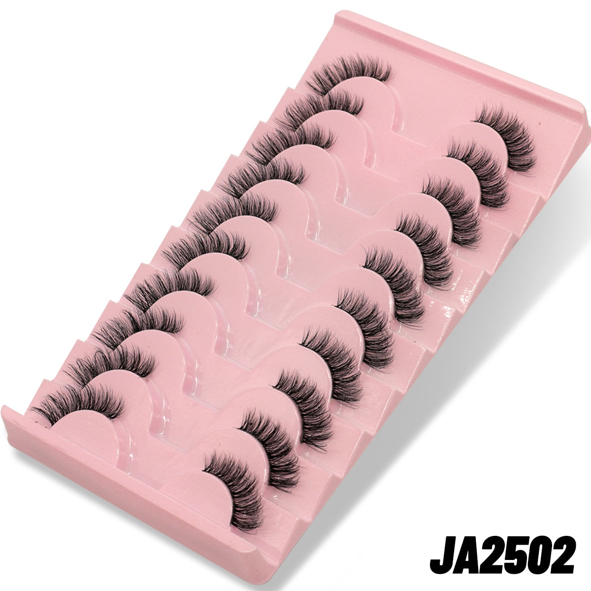 10pairs Clear Band Eye Lashes Mink Eyelashes Crisscross Transparent Band False Eyelashes Natural False Lashes