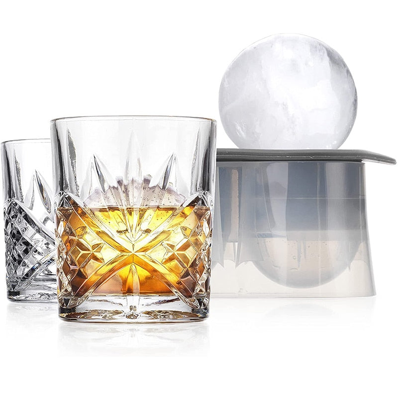 1PCS Whiskey Glass Old Fashioned Rocks Glasses Tumblers Glassware for Cocktail Scotch Bourbon Gin Vodka Brandy